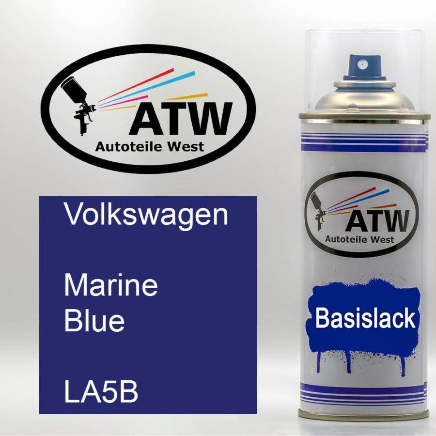 Volkswagen, Marine Blue, LA5B: 400ml Sprühdose, von ATW Autoteile West.